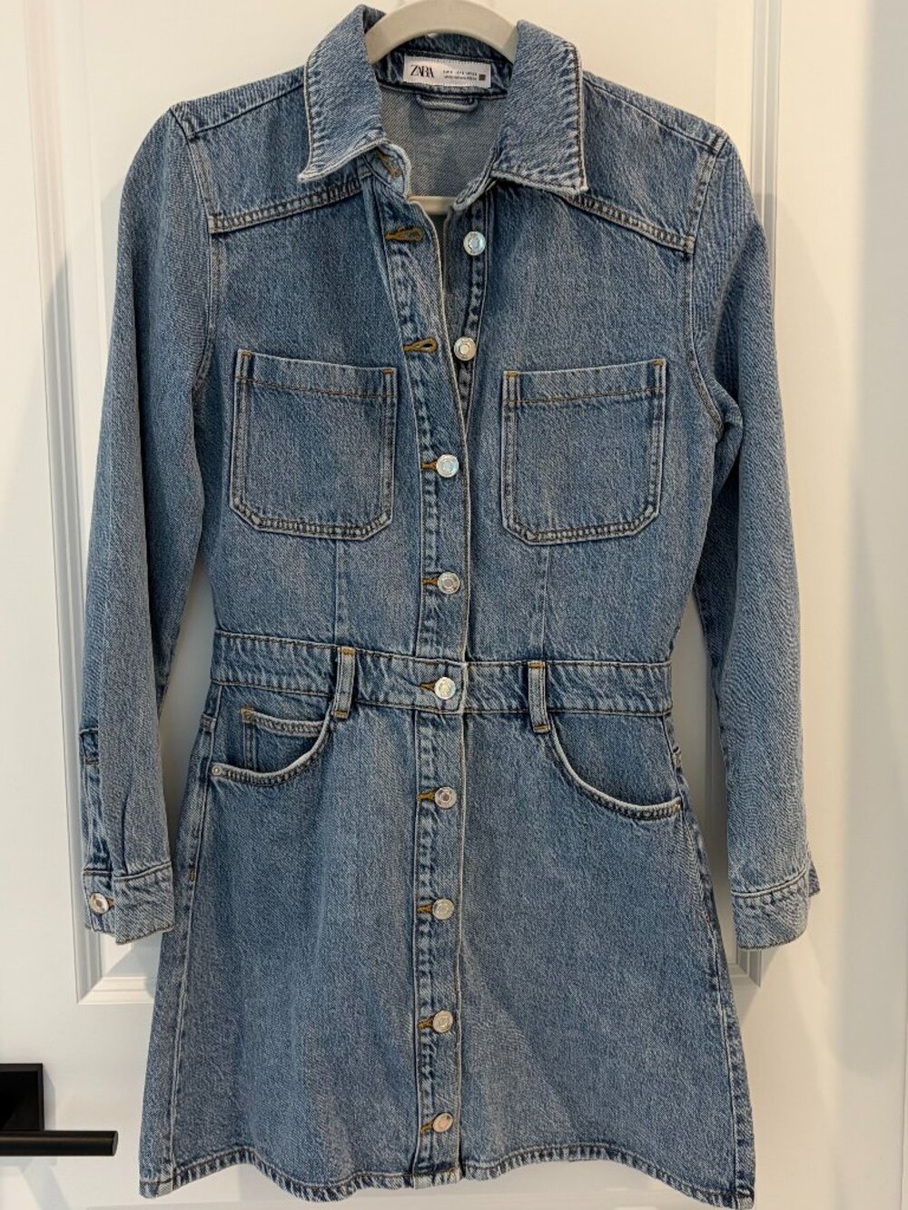Zara Long Sleeve Denim Dress